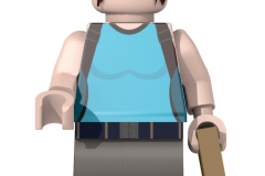 Lego Lara Croft, vue de face (3DS Max)