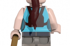 Lego Lara Croft, vue de dos (3DS Max)